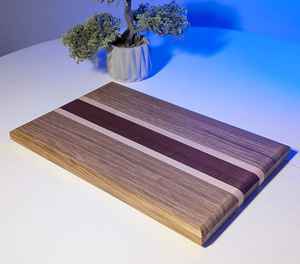 Planche à découper en bois massif 100% naturel et de qualité supérieure, fabriquée à la main, pour légumes, pain et cuisine quotidienne - Product Image 3