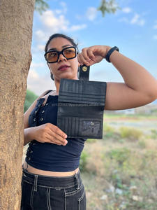 Style occidental cheveux sur peau usiné fourrure cuir pochette femmes conçu sac à main vente chaude sculpture cuir portefeuille meilleur cadeau pour elle - Product Image 6