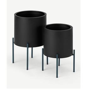 Présentoir à fleurs décoratif en métal avec pot de fleurs couleur or Lot de 3 supports pour pots de fleurs intérieur/extérieur en métal et support au sol - Product Image 6