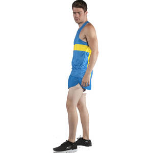 Débardeurs d'entraînement pour hommes, personnalisés, coupe ajustée, dos droit, respirants, en polyester/coton tricoté, vente en gros, fitness - Product Image 4