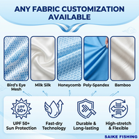 Conjunto de Camisa de Pesca Personalizada para Hombre, Sudadera con Capucha de Manga Larga, Máscara Facial, Pantalones Cortos de Pesca, Gorra, Protección Solar UPF 50+, Secado Rápido, Proveedor Mayorista OEM