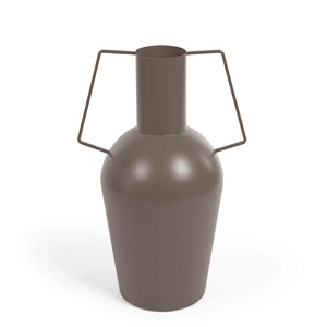 Vase en métal de fer de qualité supérieure de style vintage avec des détails martelés à la main, parfait pour les intérieurs rustiques de ferme et industriels - Product Image 3