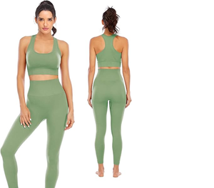 Conjuntos de Yoga para Mujer, Conjuntos Deportivos de 2 Piezas - Conjuntos de Yoga sin Costuras con Lavado Ácido, Shorts y Top Corto a Juego, Conjunto de Ropa Deportiva para Gimnasio - Product Image 4