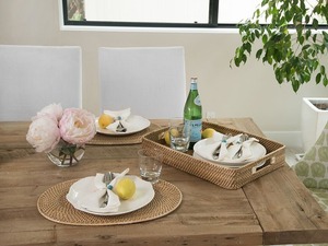 Top nouveau Design bambou rotin plaque cuisine décor rond plaque décor Table écologique Durable pour la décoration de la chambre - Product Image 5