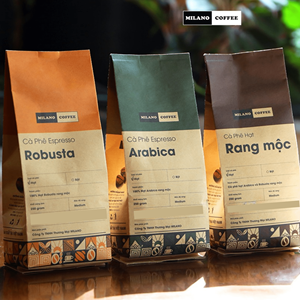 Café Milano 250g, torréfaction moyenne, grains d'Arabica entiers, torréfiés au Vietnam, qualité OEM A Lam Dong - Product Image 2