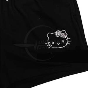 Shorts en molleton à jambe droite pour femmes de haute qualité Nouveau style Shorts chauds en strass Prix de gros - Product Image 3