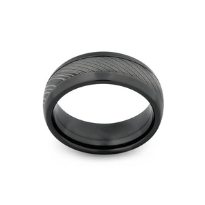 Anillo de Acero de Damasco para Hombre Diseñado con Líneas Limpias y Carácter Auténtico Forjado - Product Image 5