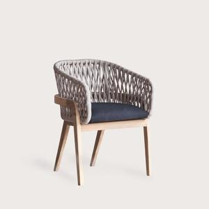 เก้าอี้รับประทานอาหารในโรงแรมบ้านเก้าอี้รับประทานอาหารเชือกหวายสานนุ่มสบายเฟอร์นิเจอร์รับประทานอาหารกลางแจ้ง - Product Image 3