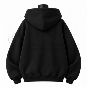 Women's Black Hoodie Cartoon Red <b>Cat</b> Print Casual <b>Sweatshirt</b> Front Logo Knitted Cotton Autumn Wear - Product Image 2