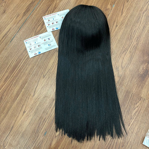 Perruque en cheveux humains pré-faits, lisses et soyeux, avec fermeture à cuticules alignées, vente de Noël 2025 - Product Image 1