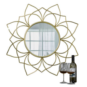 Espejo de pared de aluminio y Metal de Calidad exclusiva, decoración Vintage para el hogar, espejo de pared, arte de pared para sala de estar, dormitorio, a bajo precio - Product Image 6