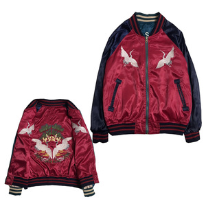 Blouson Bomber Unisexe en Satin Teint à Col Montant, Style Décontracté Hiver, Coupe Varsity, Style Urbain - Product Image 1