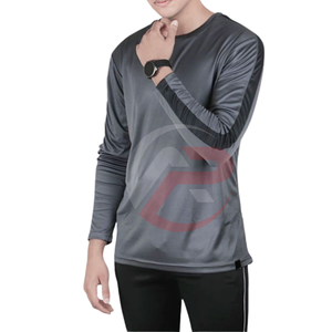 Camiseta de manga larga completa para hombre de alta calidad con impresión personalizada y logotipo personalizado Camiseta de gran tamaño para hombre - Product Image 5