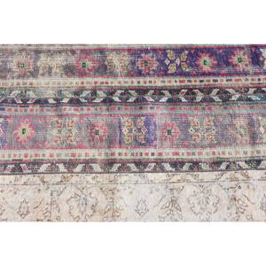 Alfombra turca Vintage clásica Beige 280X760 pies hecho a mano diseño de retazos rectángulo sala de estar alfombra lana bambú seda látex - Product Image 5