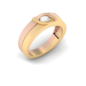 Bague en diamant solitaire en or 18 carats certifiée de qualité supérieure avec diamant naturel véritable - Product Image 3