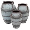 Metal do ferro artesanal galvanizado redondo plantador estilo Vintage <span class=keywords><strong>Flowerpot</strong></span> com alça para jardim ao ar livre Home decorações
