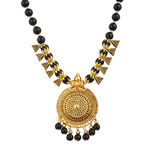 Perles rondes en onyx noir oxydé, bijoux de fête à pois (alliage) - Product Image 3