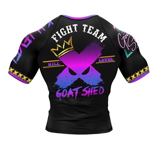 Rashguard personnalisé avec des motifs de sublimation, vente en gros, rashguard de haute qualité pour le BJJ et le MMA, rashguard de Jiu Jitsu - Product Image 2