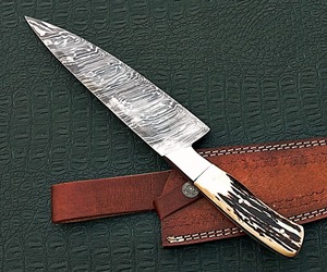 Venta al por mayor personalizado OEM ODM fábrica de cubiertos mejor diseño hecho a mano cuchillo de Chef hoja de acero de Damasco moderno Apto para lavavajillas afilado - Product Image 4