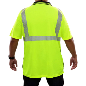 Chemises de travail de sécurité à manches longues, entièrement personnalisées, de classe 1 ANSI, imperméables, haute visibilité, vertes, avec impression de logo personnalisée - Product Image 6