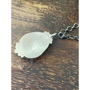 Pendentif Sheila Becenti Royston vintage en argent sterling turquoise, forme goutte d'eau, serti clos avec diamant et perle, pour chaînes de fiançailles - Product Image 5