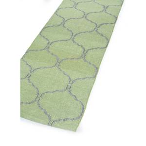 Jaipur Rugs US Indusbar <b>Green</b> Flat Weaves Wool & Viscose Handmade Rectangle Hallway Rug Model Adwv-13011 for Home Use - Product Image 2