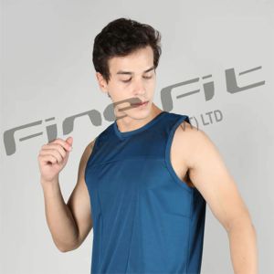 <b>Men's</b> Plus Size Breathable Bamboo Logo Workout Tank Top <b>Black</b> Casual Sleeveless Fitness Training Clothing Eco-Friendly Gym <b>Vest</b> - Product Image 4