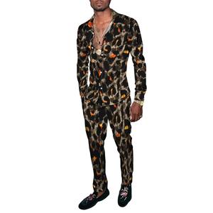 Otoño Animal Cat 3D Print Men's Sportswear Set FashionLong-Sleeve T Shirt Pants Conjunto de 2 piezas Oversized Pullover Men Clothing - Product Image 2