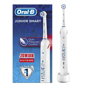 מברשת שיניים חשמלית ORAL-B ג'וניור חכם (שנים 6+) D601.513.3 Sensi אולטרה דק מסוג 3767 לבן