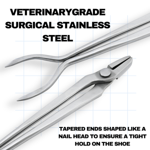 Premium Farrier Horseshoe Fit Tong Tool Strong Hold 13 pouces Hot Fitting Plier Veterinary Ergonomic Handle Stainless Steel - Product Image 3