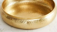 Bol en aluminium couleur or, fait main, taille et forme personnalisées, luxe, durable, bol à chocolat et dattes pour les mariages et les fêtes, meilleur choix