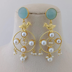 ชุดต่างหูทองเหลืองขนาดใหญ่ลายราชวงศ์ที่ทันสมัยออกแบบได้ด้วยมรดกดูแฟชั่นวาง chandbalis - Product Image 1