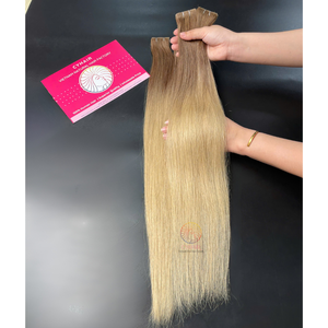 2024 nouveauté vietnamien vierge cuticule aligné Double dessiné sans couture Injection ruban Invisible dans les Extensions de cheveux Cyhairvn - Product Image 4