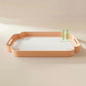 BEST SELLER Plateau de service rond en bambou écologique de haute qualité, élégant, finition laquée, pour restaurants et hôtels - Product Image 4