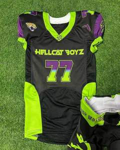 Hauts de football américain personnalisés en gros, meilleure vente de haute qualité, uniformes courts de technique de sublimation de taille XL à motif numérique - Product Image 6