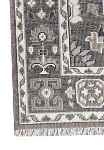 ชุดพรมขนสัตว์ปักลายนามธรรมทันสมัยสีเทาโรงงานทอมือกันลื่นสั่งซื้อขั้นต่ำ1ชิ้นสำหรับการใช้ชีวิต - Product Image 4