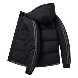 Chaqueta acolchada con capucha informal para hombre de otoño e invierno, nueva chaqueta deportiva acolchada con burbujas para jóvenes, tela de lona impermeable de secado rápido Reversible - Product Image 1