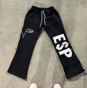 Vintage Tracksuit Acid Washed Hoodie Acid Wash Distressed <b>Embroidery</b> Blank Tracksuit Solid Color Hoodie and Joggers <b>Set</b> for Men - Product Image 2