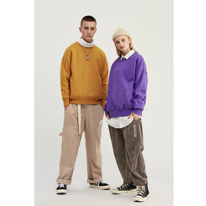 Sudadera de lana de manga larga de algodón 100% para hombre, cuello redondo liso, diseño de cuello redondo para métodos de impresión Digital de invierno - Product Image 3