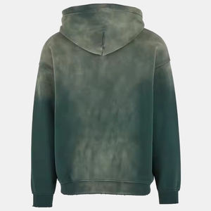 Pull-over à capuche zippé pour hommes, sweat à capuche avec fermeture éclair, coupe carrée, mode streetwear - Product Image 4