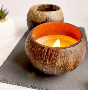Bougies de Festival de noël halloween bougies parfumées de noix de coco bols de coquille au prix le plus bas fabriqués au Vietnam - Product Image 2