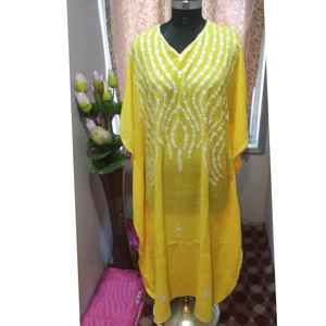 Beaux caftans en coton pour femmes taille libre brodé Kimono Kashmiri Cardigan barboteuse robe et maillot de bain en cachemire - Product Image 2