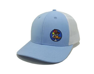 Logo brodé petites quantité minimale de commande casquettes bleu clair personnalisées casquette de camionneur Snapback Vietnam Promotion casquettes pour les entreprises - Product Image 1