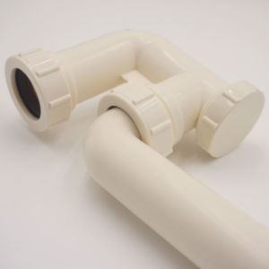Coudière en PVC OEM pour siphon en P – Idéale pour toilettes, cuisines et salles de bain – Design moderne, écologique, installation facile, blanc/logo personnalisé - Product Image 1