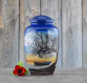 Urnas de cremación de estilo americano mejor clasificadas 2025, urna de cremación funeraria conmemorativa grande hecha a mano para cenizas, últimos diseños - Product Image 5