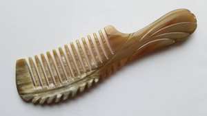 Peine para Peinar el Cabello de Cuerno de Búfalo, Peines Naturales Hechos a Mano de la Mejor Calidad, Peine de Cuerno de Buey Blanco para Peinar el Cabello - Product Image 5
