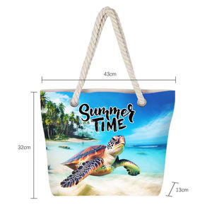 Sac fourre-tout mexicain en toile personnalisé avec logo, souvenir touristique, tortue, <span class=keywords><strong>Cancun</strong></span>, Cozumel, Mexique, sac de <span class=keywords><strong>plage</strong></span> - Product Image 3