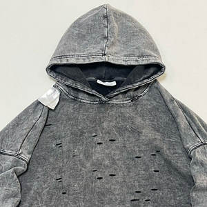 Street Wear Sweats à capuche en détresse sur mesure Sweats à capuche en détresse de couleur personnalisée Sweat à capuche en détresse de style unique à vendre - Product Image 3