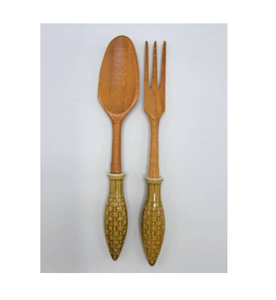 Cuillère à salade en laiton design fait main pour ustensiles de cuisine avec poignée en marbre ensembles de couverts à café de qualité supérieure - Product Image 2