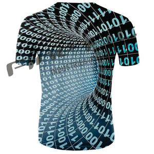 Camiseta ligera informal de secado rápido de poliéster suave con estampado de sublimación de logotipo personalizado Unisex para hombres y mujeres 100% algodón cómodo - Product Image 3